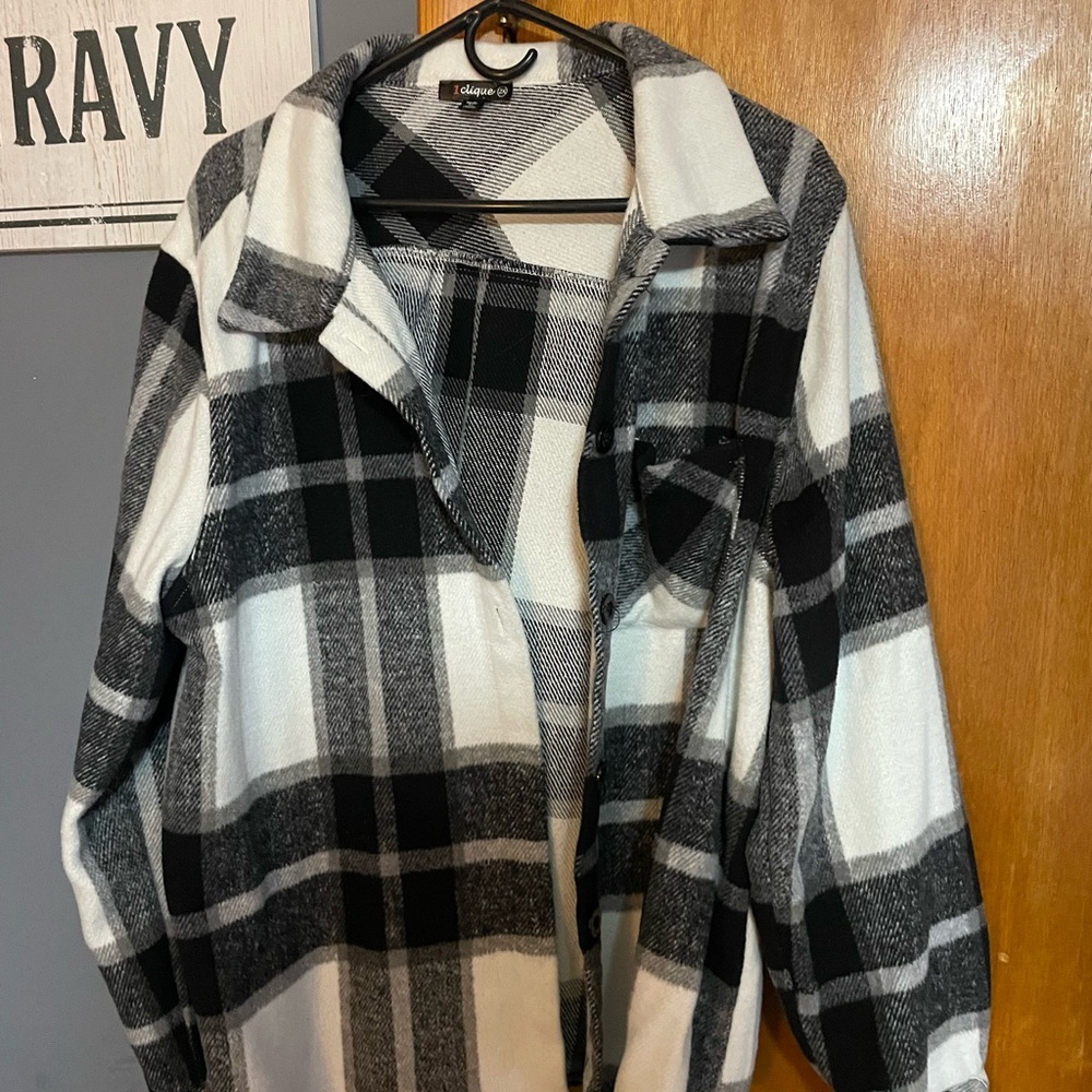 Black and White Plaid Jacket